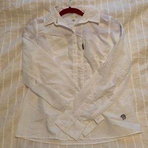 NWOT fitted shirt mesh paneling w/ zip pocket